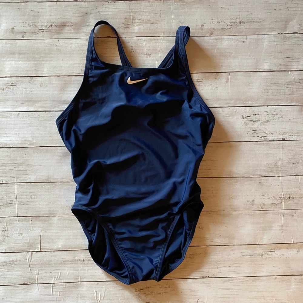 Nike swimsuit.  Navy blue. Size 14